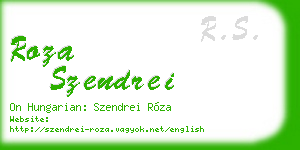 roza szendrei business card